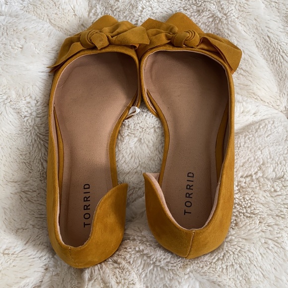 Torrid - Mustard Micro Suede-y D'orsay Flats - Picture 4 of 5